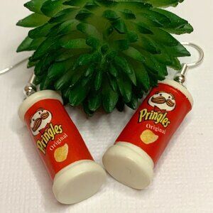 Potato Chip Earring, Funny Food Earring, Snack Earring, Gift Idea, Food Jewelry